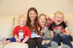 The grandchildren at Christmas