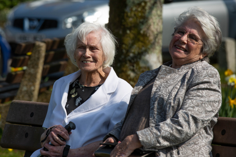 Grandma and Ann enjoying themselves