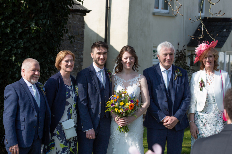 Jess and Ciaran with their parents