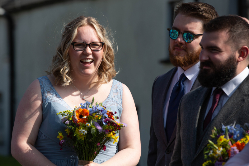 One of the bridesmaids