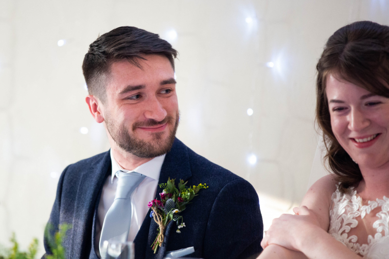 Ciaran admiring his wife