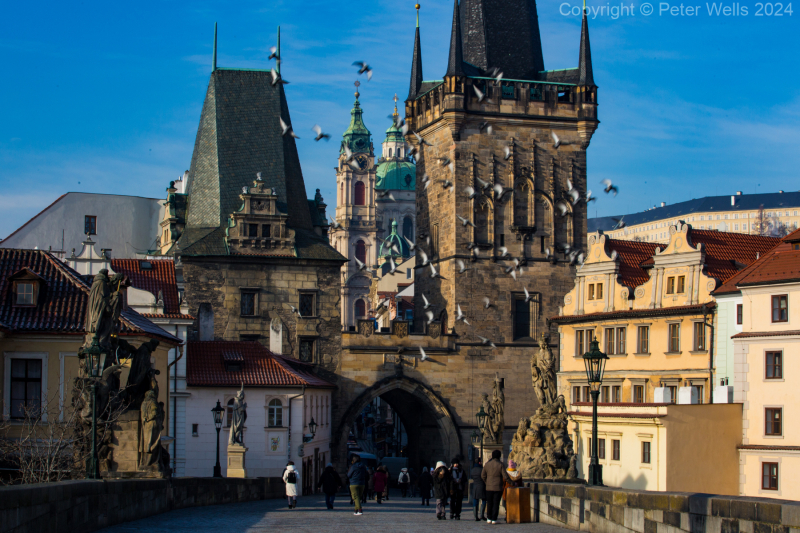 The castle end of the Charles Bridge