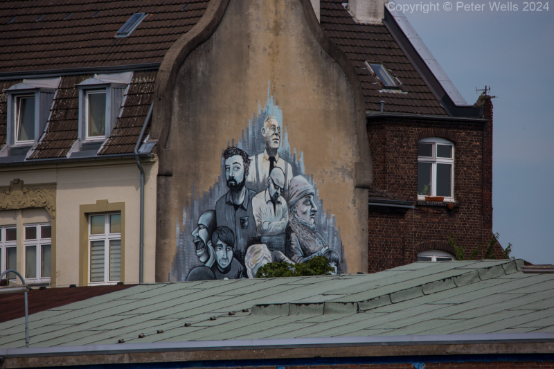 Painting on a house