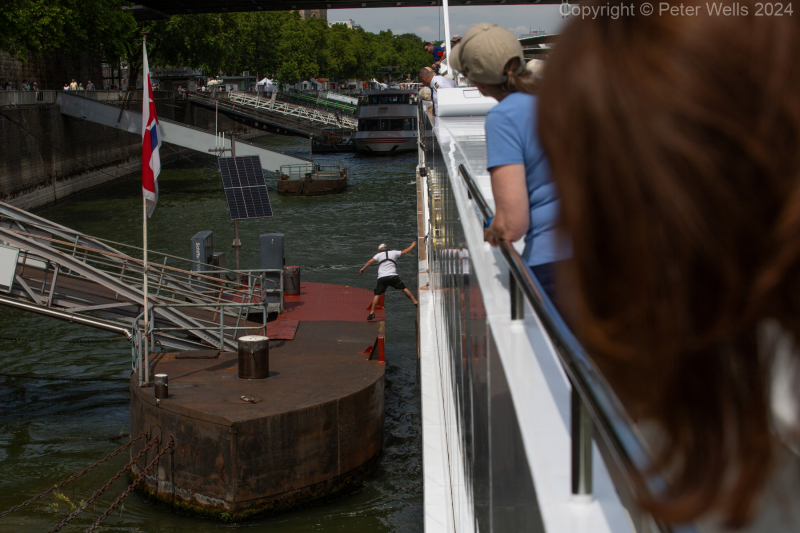 Preparing to moor up