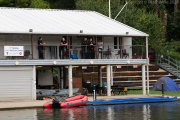Firemen visiting the Sea Scouts