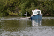 EA boat Lambourn towing a jetty